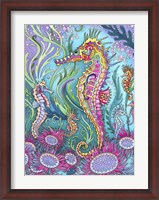 Framed Rainbow Seahorses
