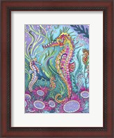 Framed Rainbow Seahorses