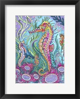 Framed Rainbow Seahorses