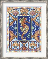 Framed Talavera Seahorse