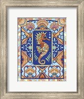 Framed Talavera Seahorse