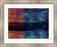 Framed Abstract Green and Orange