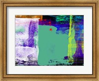 Framed Abstract Turquoise and Blue