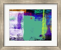 Framed Abstract Turquoise and Blue