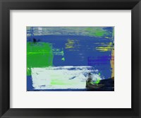Framed Abstract Blue and Green