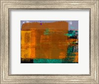 Framed Abstract Orange and Green