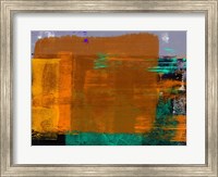 Framed Abstract Orange and Green