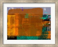 Framed Abstract Orange and Green