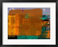 Framed Abstract Orange and Green