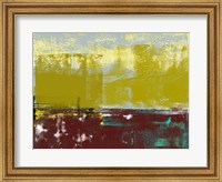 Framed Abstract Yellow and Brown