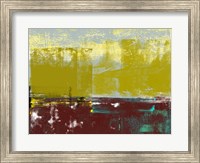 Framed Abstract Yellow and Brown