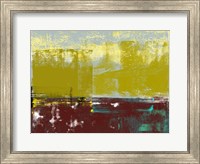 Framed Abstract Yellow and Brown