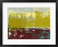 Framed Abstract Yellow and Brown