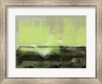 Framed Abstract Green and Brown