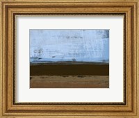 Framed Abstract Blue and Brown