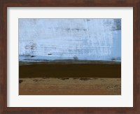 Framed Abstract Blue and Brown