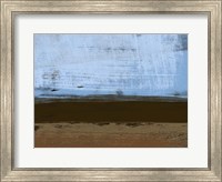 Framed Abstract Blue and Brown