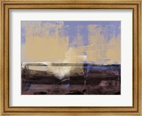 Framed Abstract Ochre and Violet