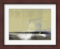 Framed Abstract Ochre and White