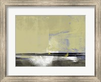 Framed Abstract Ochre and White