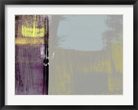 Framed Abstract Purple and Yellow