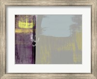 Framed Abstract Purple and Yellow