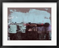 Framed Abstract Blue and Dark Purple
