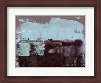 Framed Abstract Blue and Dark Purple