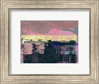 Framed Abstract Pink and Yellow