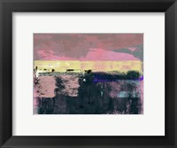 Framed Abstract Pink and Yellow