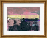 Framed Abstract Pink and Yellow