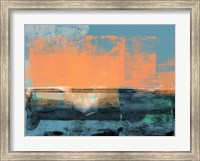 Framed Abstract Blue and Orange I