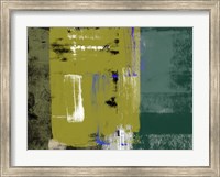 Framed Olive Green Abstract
