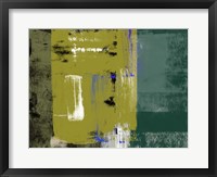Framed Olive Green Abstract