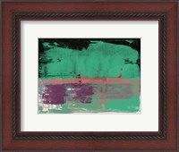 Framed Green Abstract Composition I