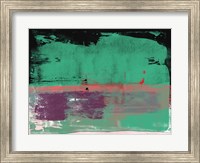 Framed Green Abstract Composition I