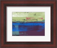 Framed Blue and Green Abstract Composition I