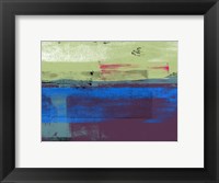 Framed Blue and Green Abstract Composition I