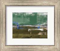 Framed Olive and Green Abstract Composition I