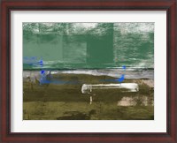 Framed Olive and Green Abstract Composition I