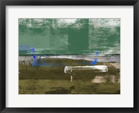 Framed Olive and Green Abstract Composition I