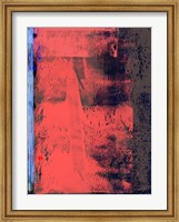 Framed Red and Blue Abstract Composition I