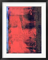 Framed Red and Blue Abstract Composition I