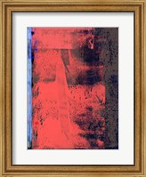 Framed Red and Blue Abstract Composition I