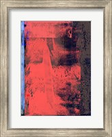 Framed Red and Blue Abstract Composition I