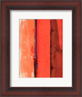 Framed Red and Orange Abstract Composition I