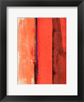 Framed Red and Orange Abstract Composition I