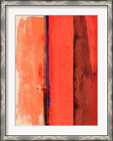 Framed Red and Orange Abstract Composition I