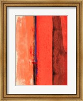 Framed Red and Orange Abstract Composition I