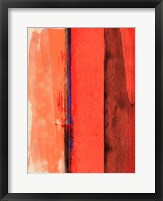 Framed Red and Orange Abstract Composition I